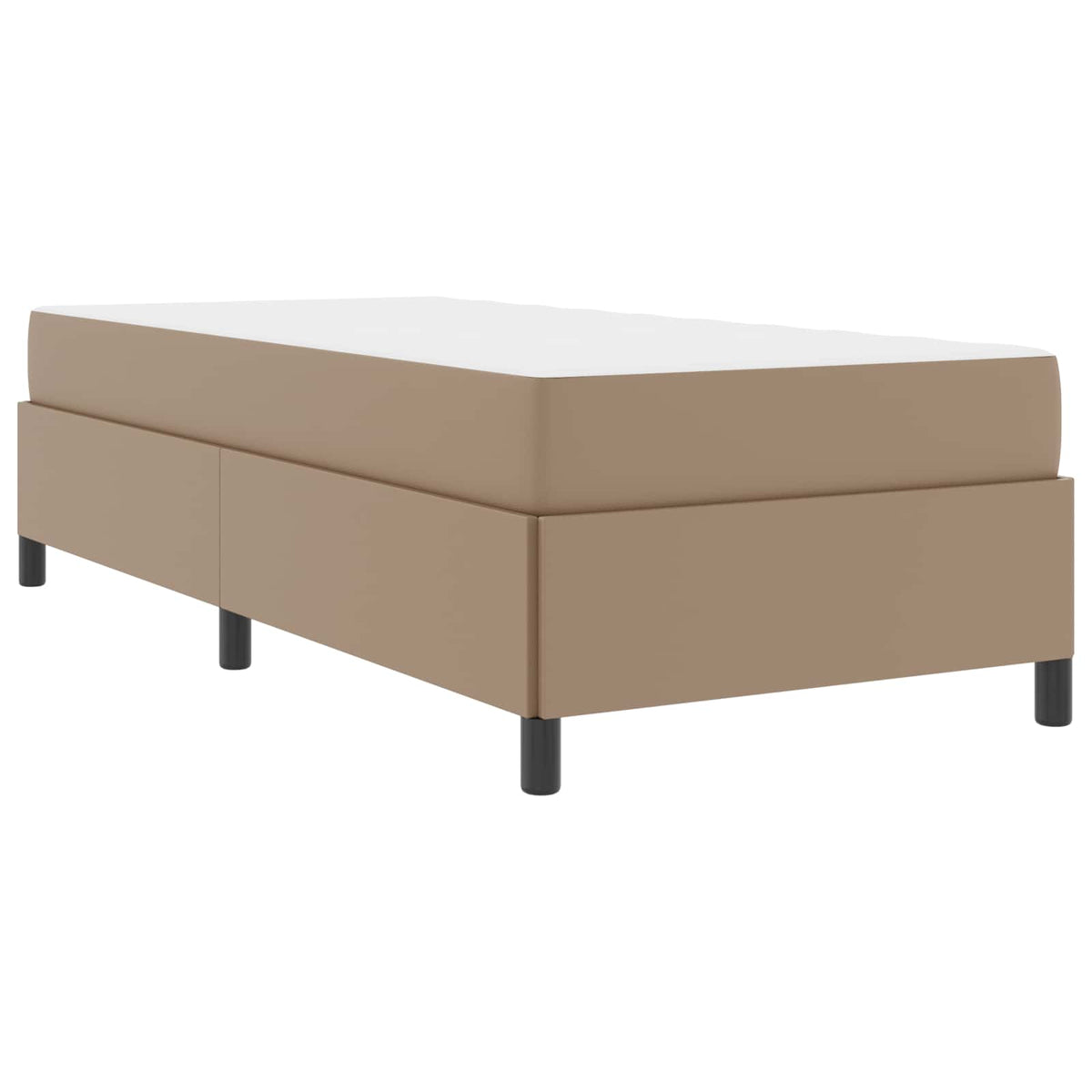 vidaXL Ramka łóżka z materacem Cappuccino 80 x 200 cm tkanina