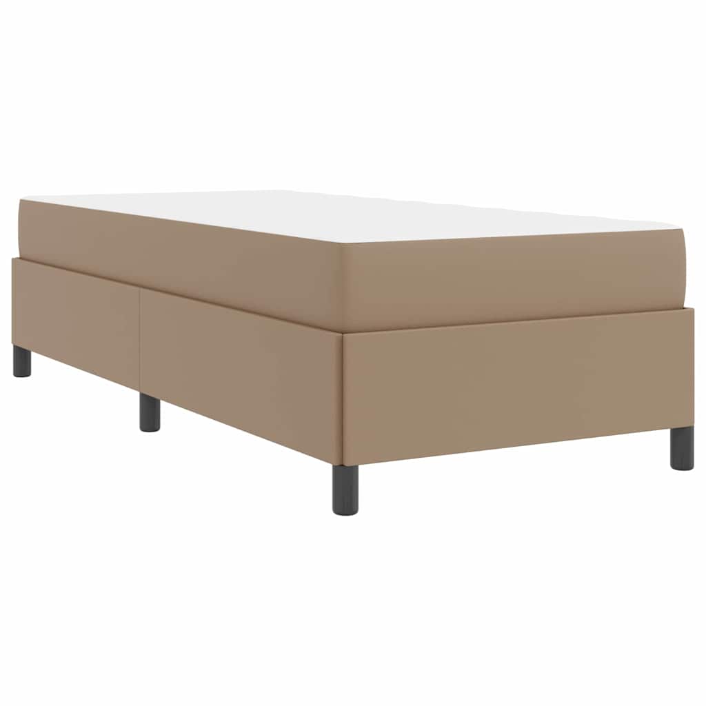vidaXL Ramka łóżka z materacem Cappuccino 100 x 200 cm tkanina