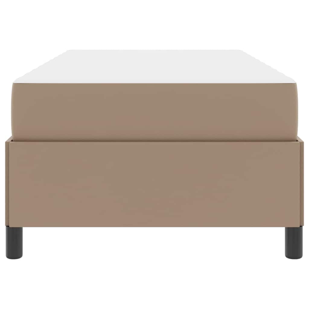 vidaXL Ramka łóżka z materacem Cappuccino 100 x 200 cm tkanina
