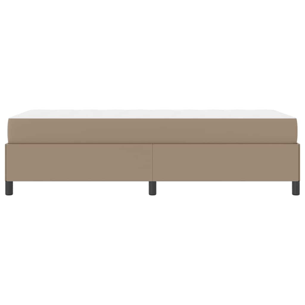 vidaXL Ramka łóżka z materacem Cappuccino 100 x 200 cm tkanina