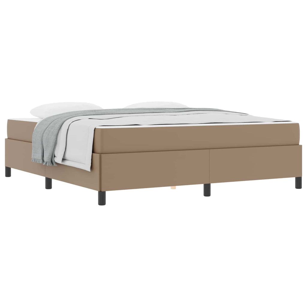 vidaXL Ramka łóżka z materacem Cappuccino 180 x 200 cm tkanina