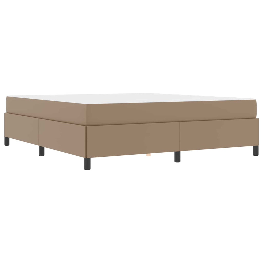vidaXL Ramka łóżka z materacem Cappuccino 180 x 200 cm tkanina