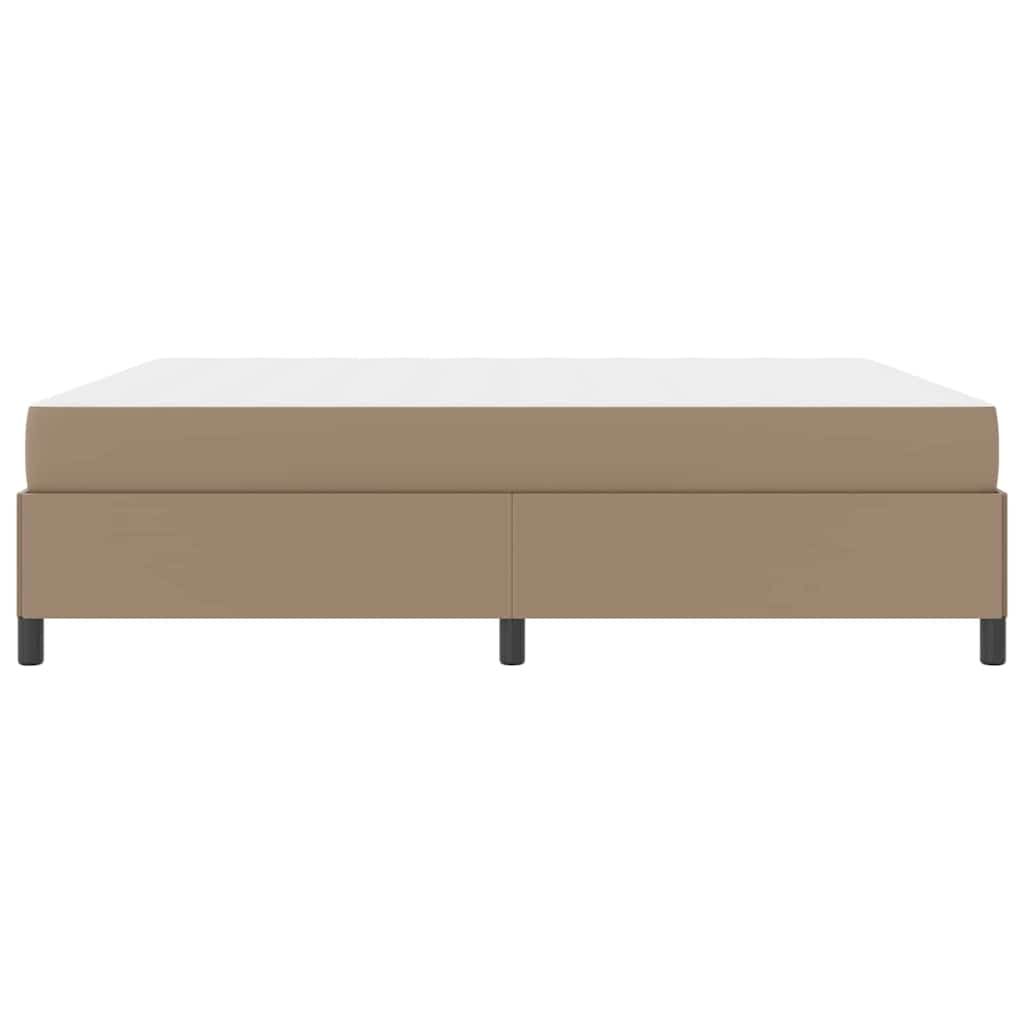vidaXL Ramka łóżka z materacem Cappuccino 180 x 200 cm tkanina