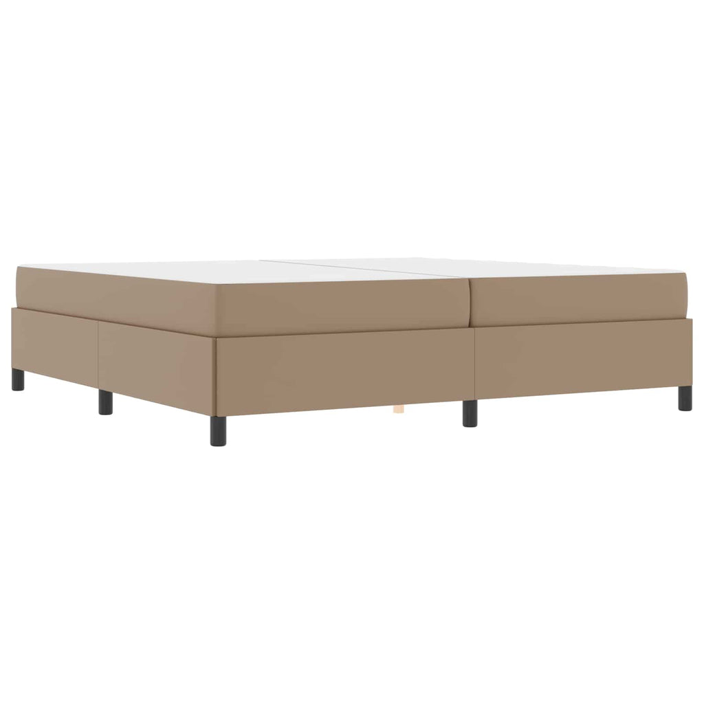 vidaXL Ramka łóżka z materacem Cappuccino 200 x 200 cm tkanina