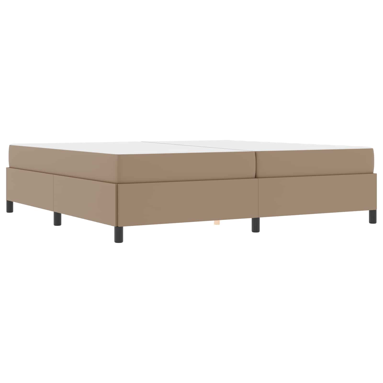 vidaXL Ramka łóżka z materacem Cappuccino 200 x 200 cm tkanina