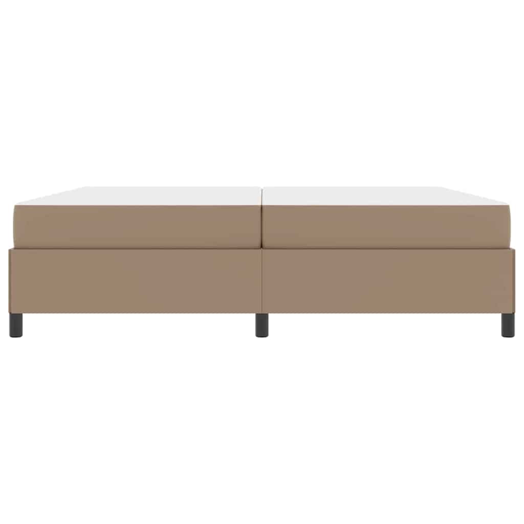 vidaXL Ramka łóżka z materacem Cappuccino 200 x 200 cm tkanina