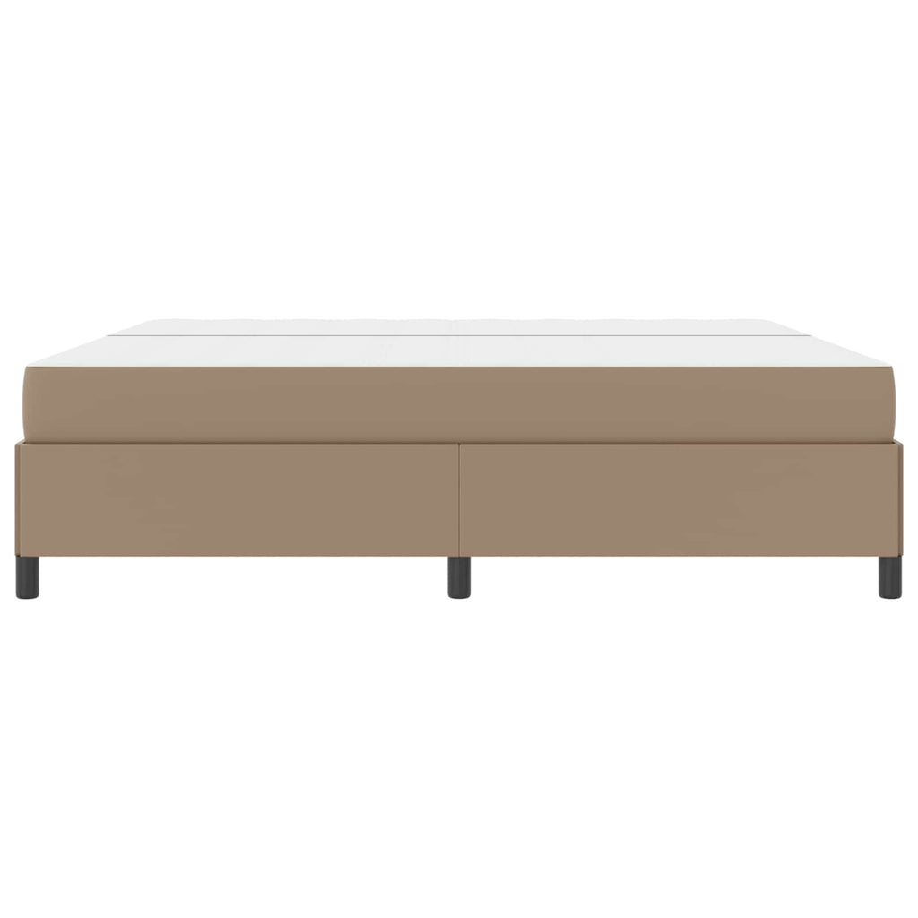 vidaXL Ramka łóżka z materacem Cappuccino 200 x 200 cm tkanina
