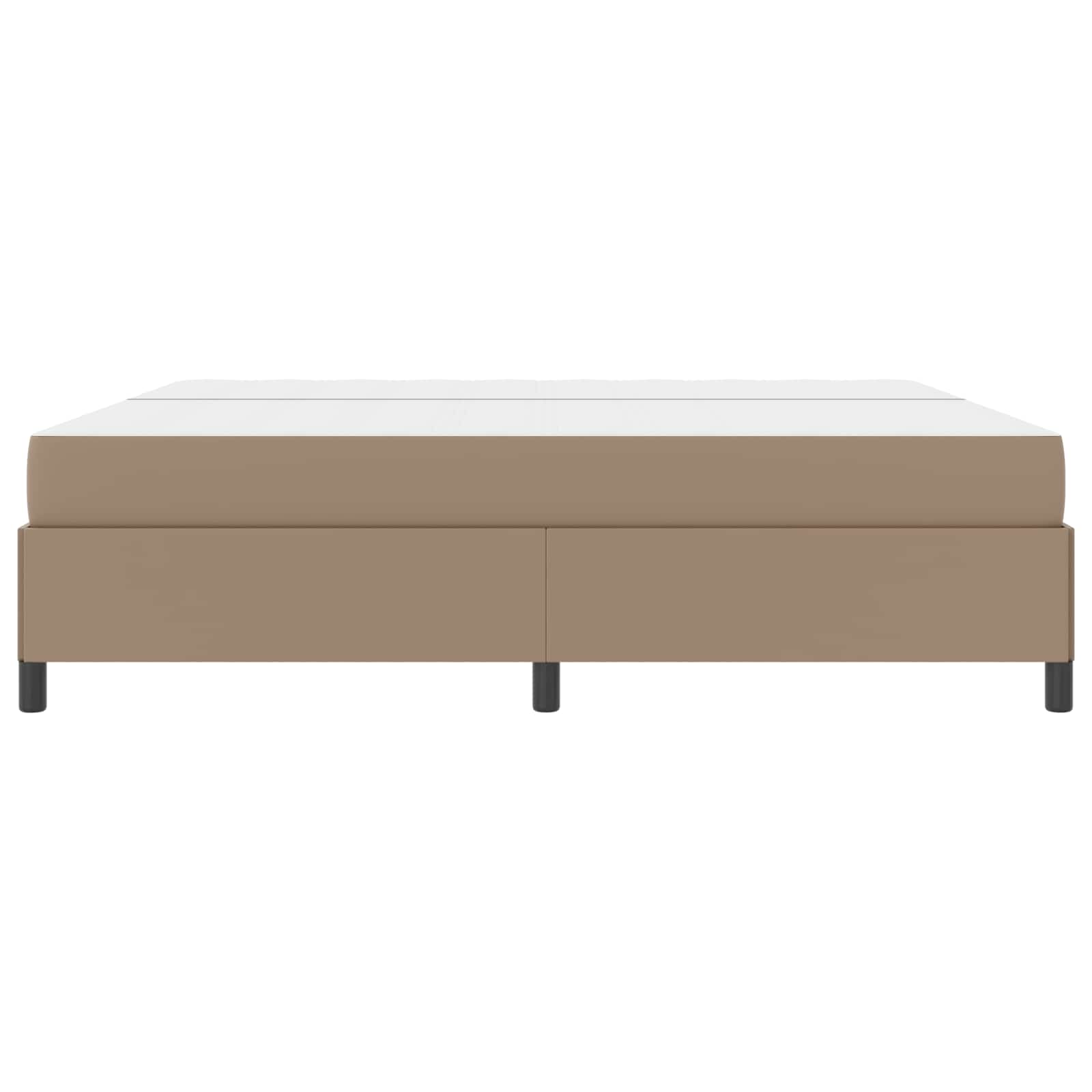 vidaXL Ramka łóżka z materacem Cappuccino 200 x 200 cm tkanina