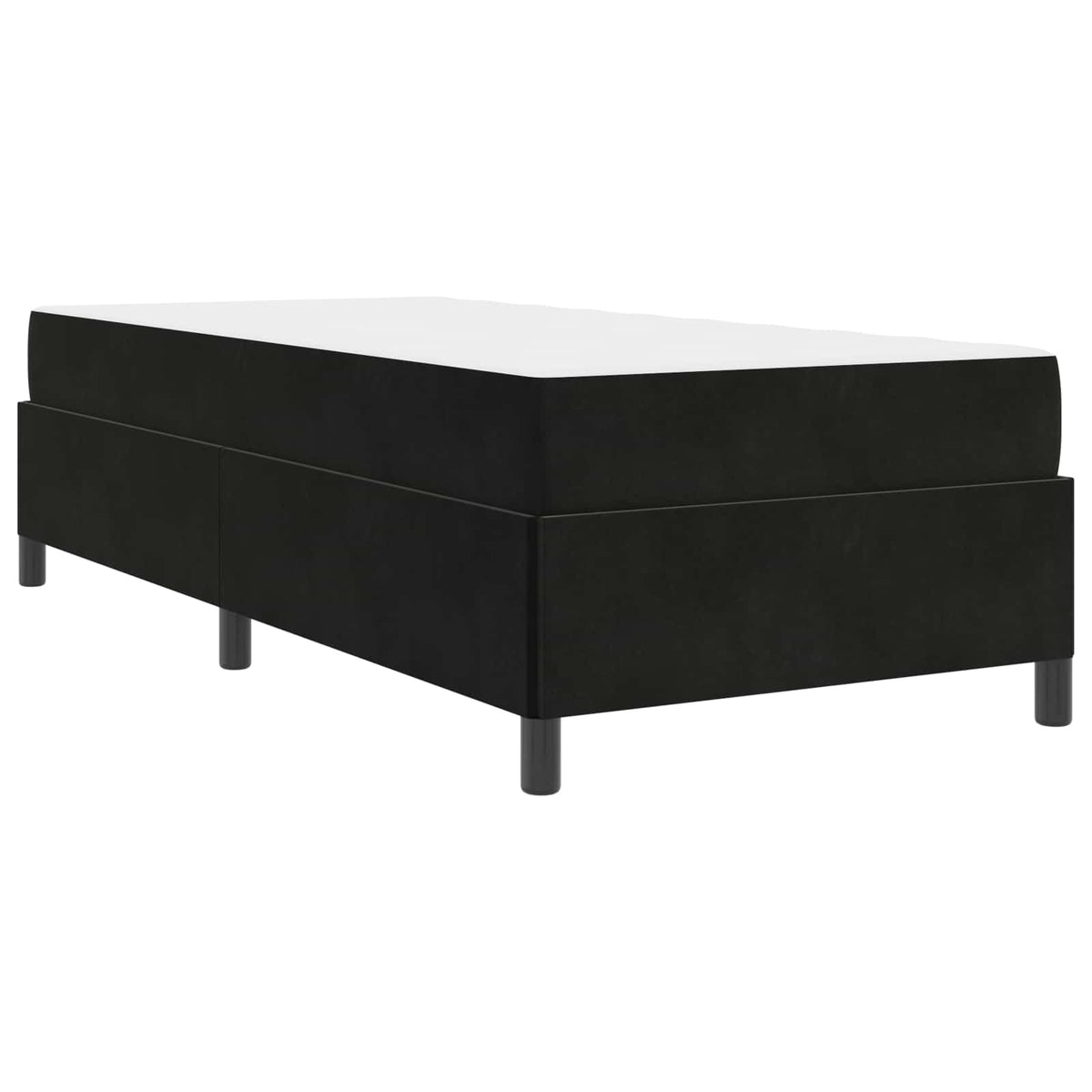vidaXL Ramka łóżka Czarny 100 x 200 cm tkanina