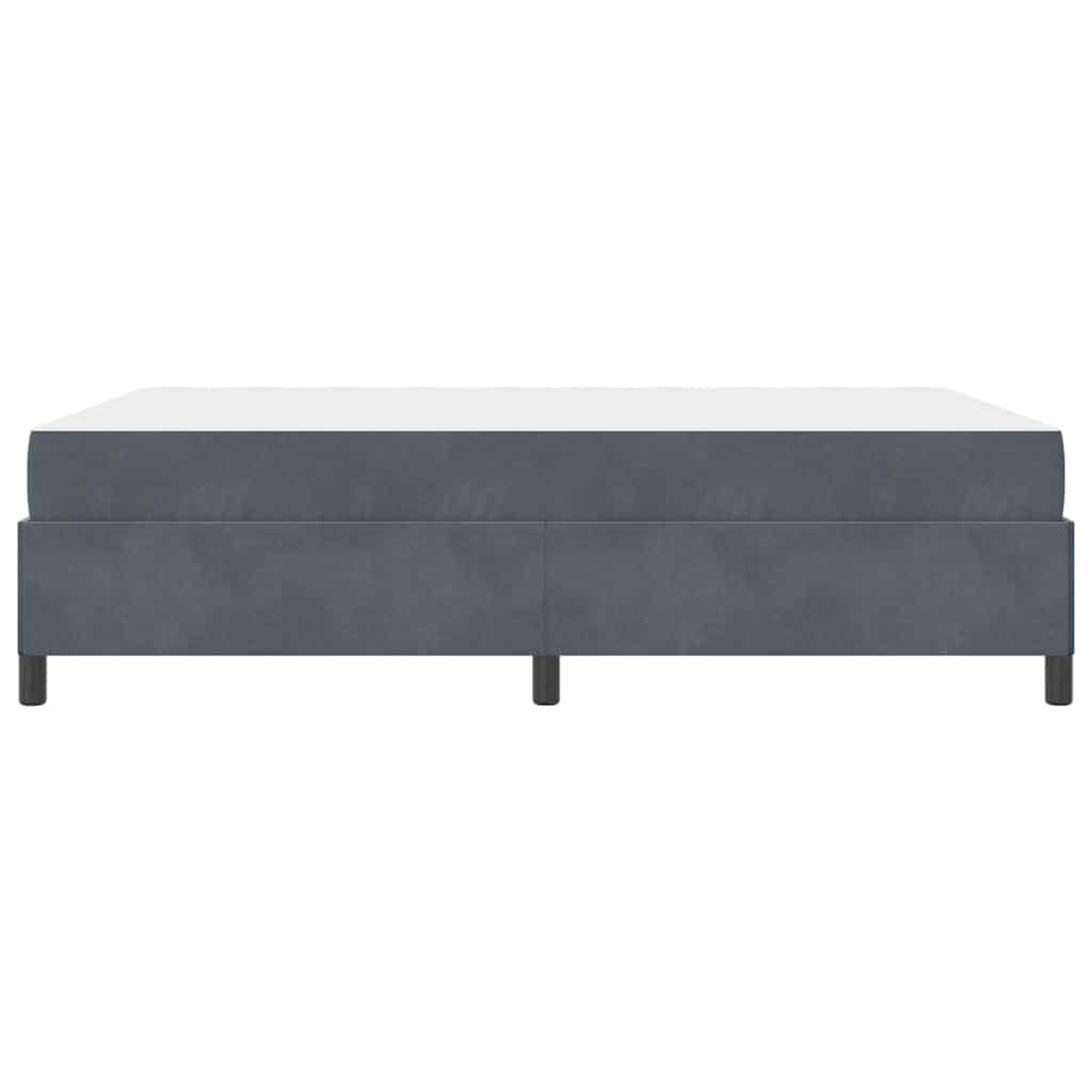 vidaXL Ramka łóżka Ciemnoszary 140 x 190 cm tkanina