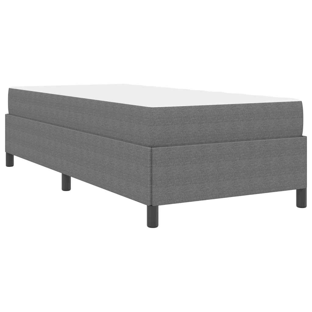 vidaXL Ramka łóżka z materacem Jasnoszary 90 x 190 cm tkanina