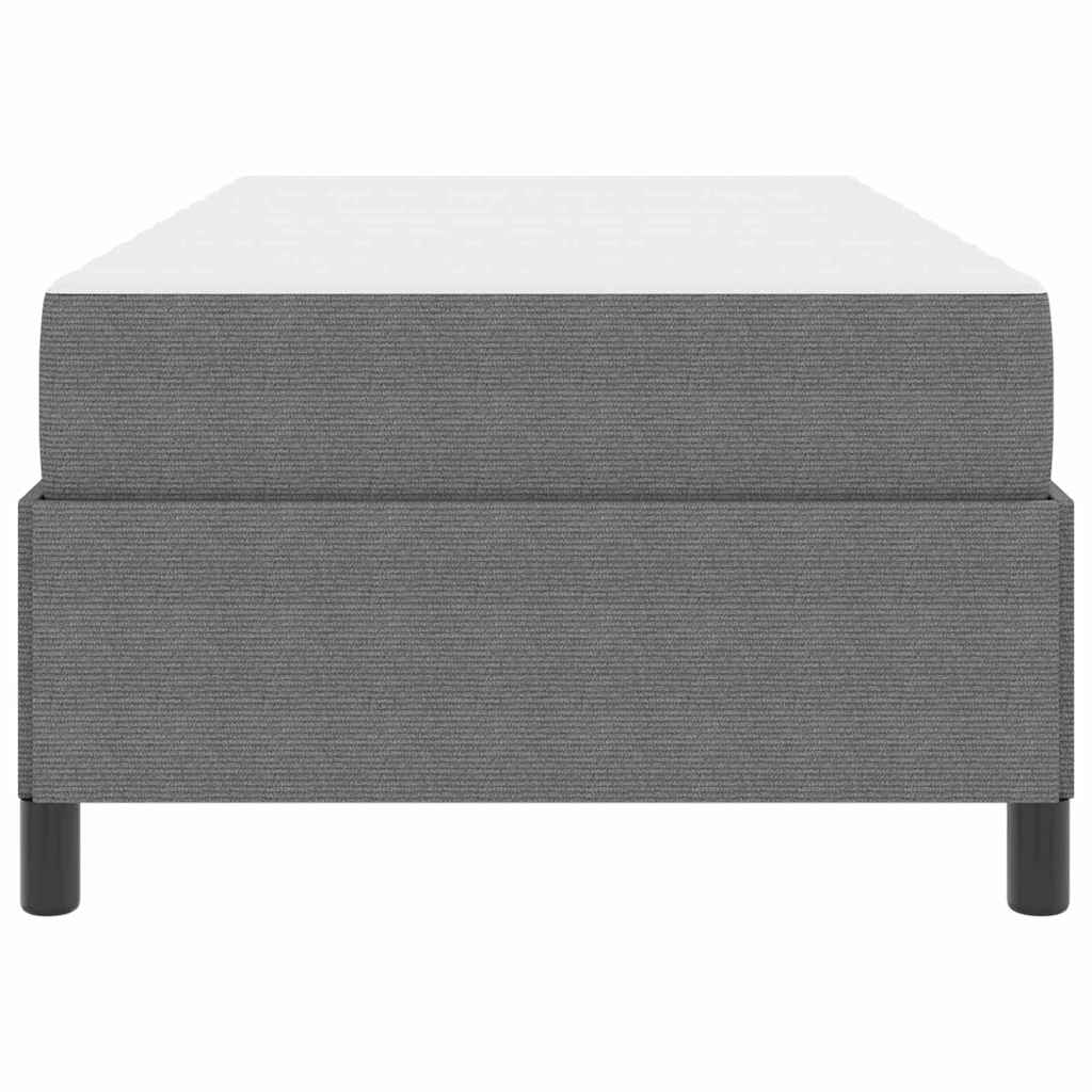 vidaXL Ramka łóżka z materacem Jasnoszary 90 x 190 cm tkanina