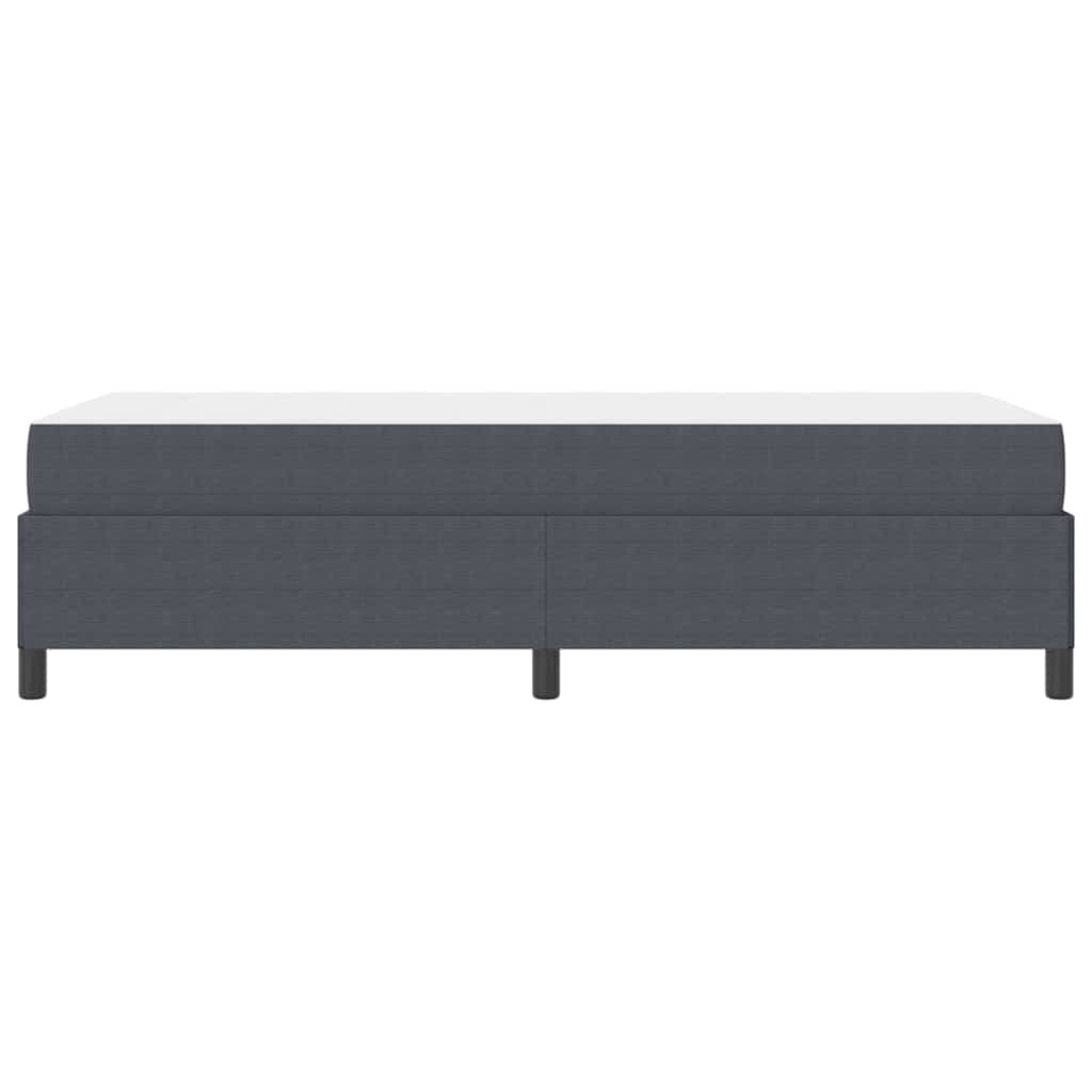 vidaXL Ramka łóżka z materacem Ciemnoszary 90 x 190 cm tkanina