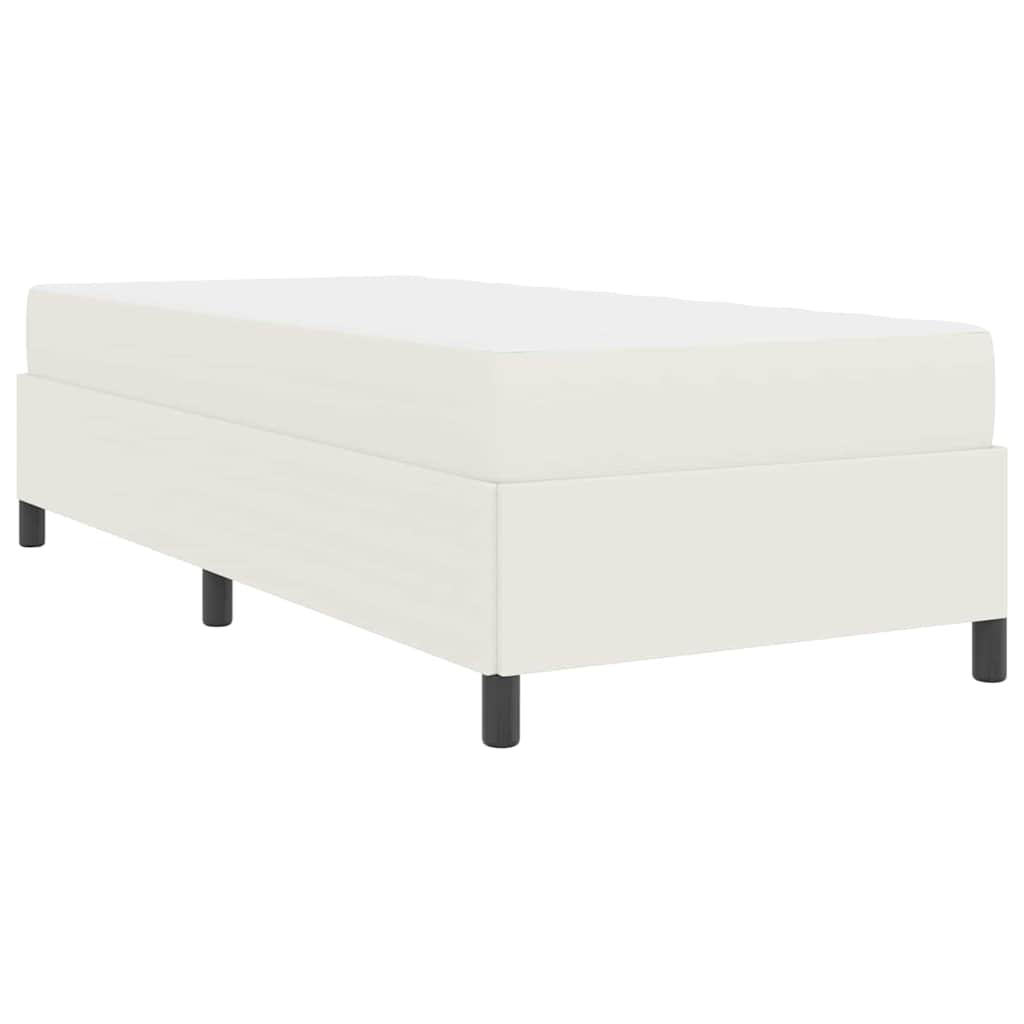 vidaXL Ramka łóżka z materacem Kremowy 90 x 190 cm tkanina