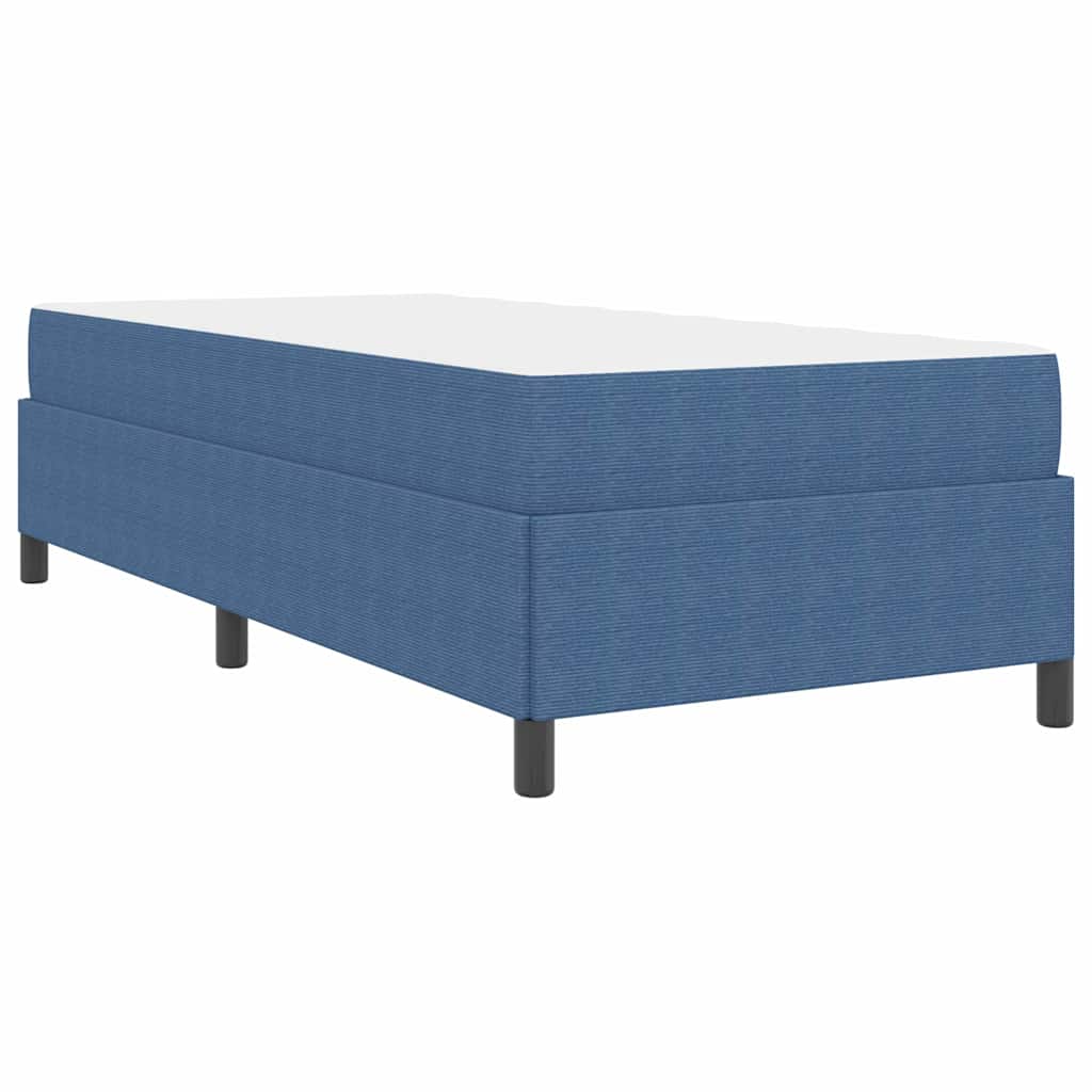 vidaXL Ramka łóżka z materacem Niebieski 90 x 190 cm tkanina