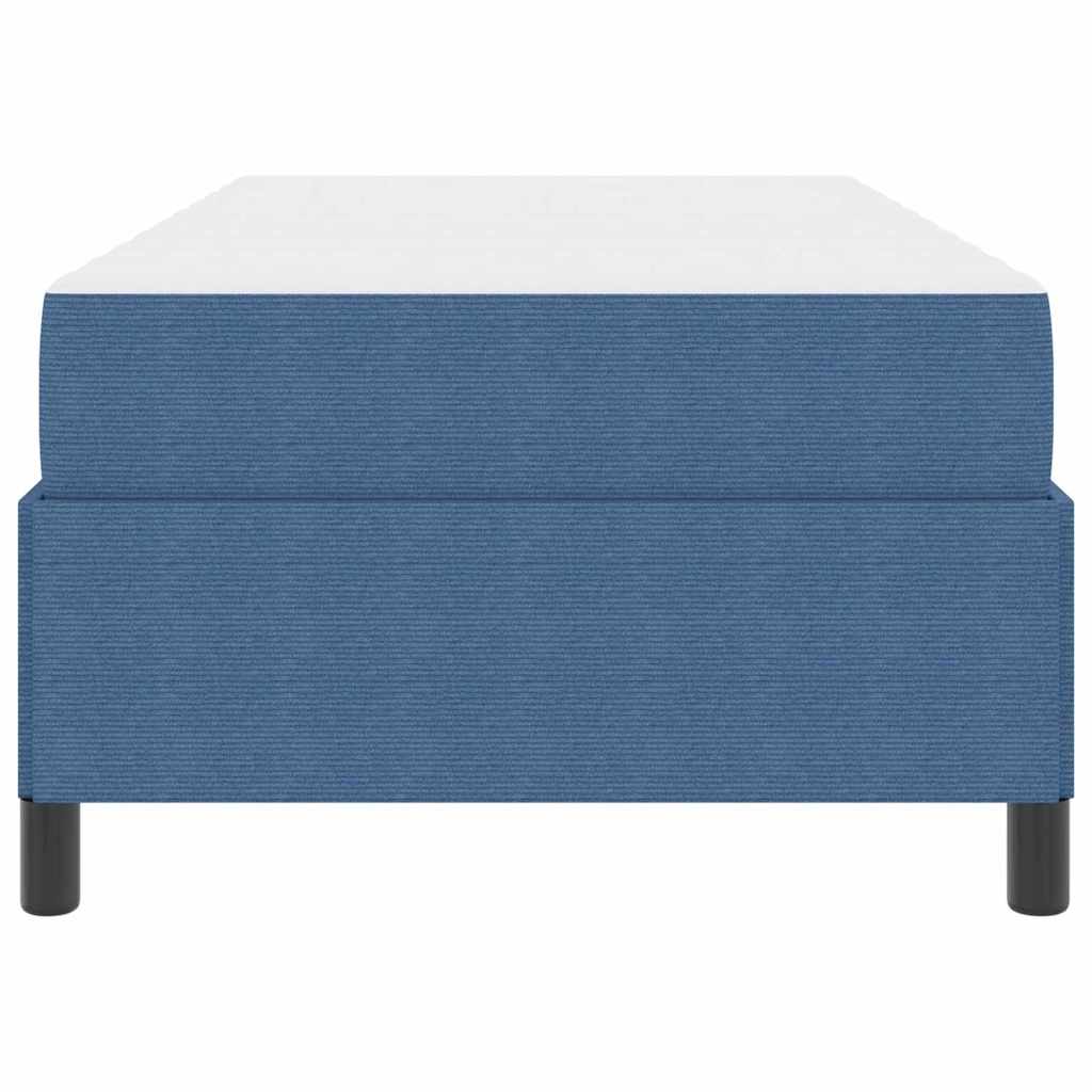 vidaXL Ramka łóżka z materacem Niebieski 90 x 190 cm tkanina