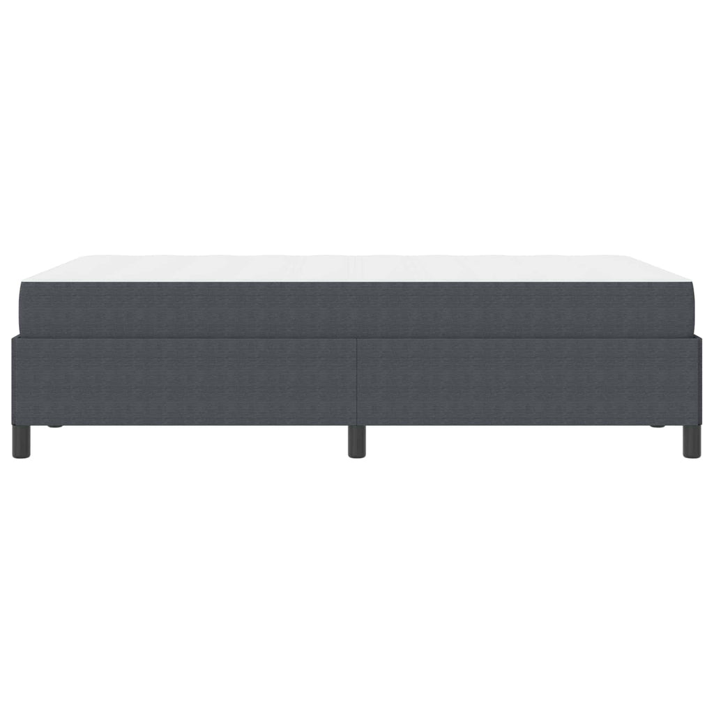 vidaXL Ramka łóżka z materacem Ciemnoszary 120 x 190 cm tkanina