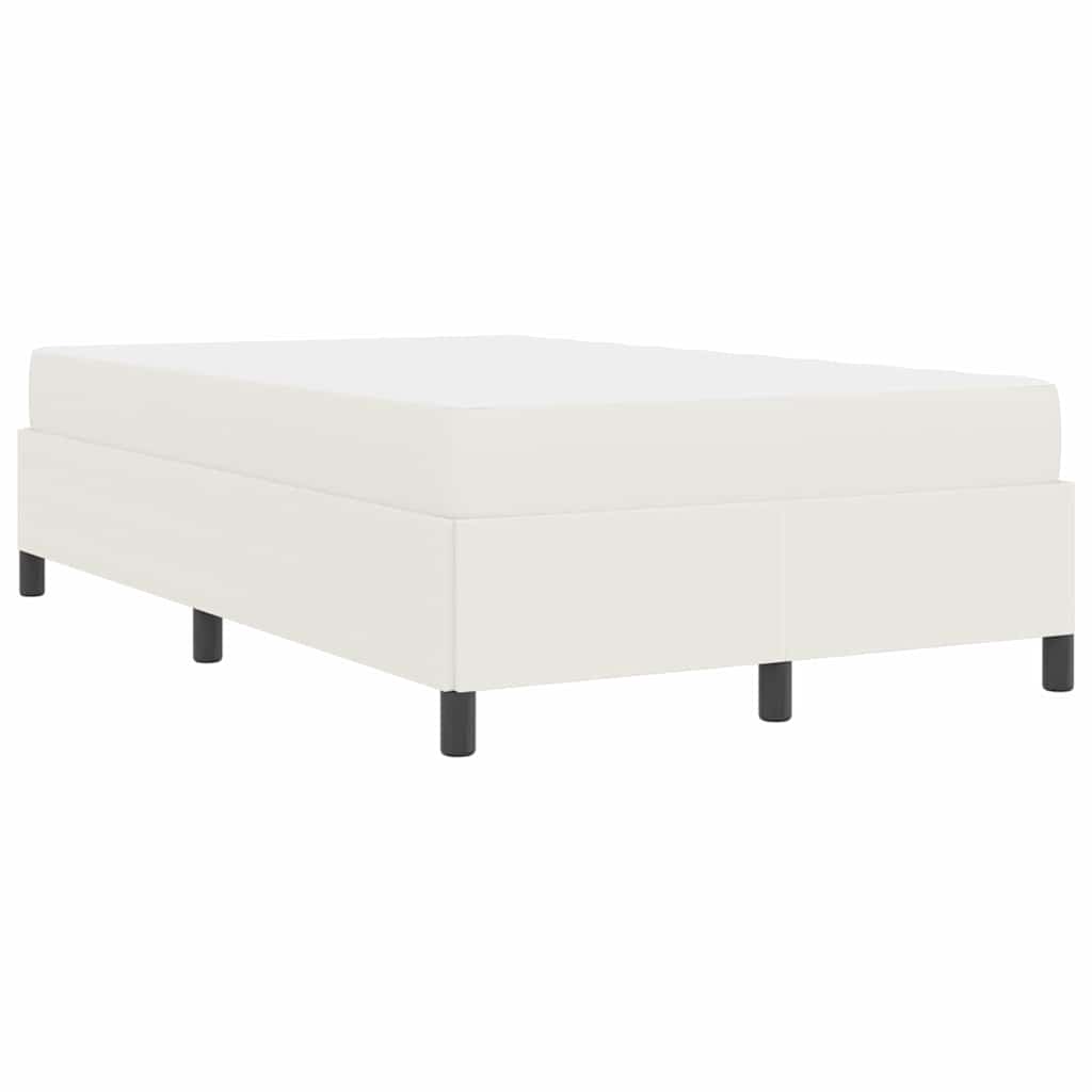 vidaXL Ramka łóżka z materacem Kremowy 120 x 190 cm tkanina