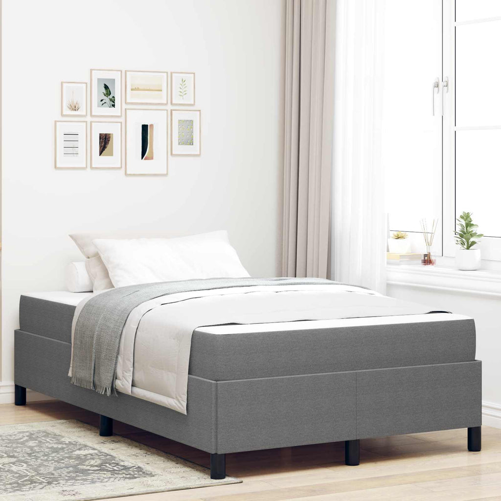 vidaXL Ramka łóżka z materacem Jasnoszary 120 x 200 cm tkanina