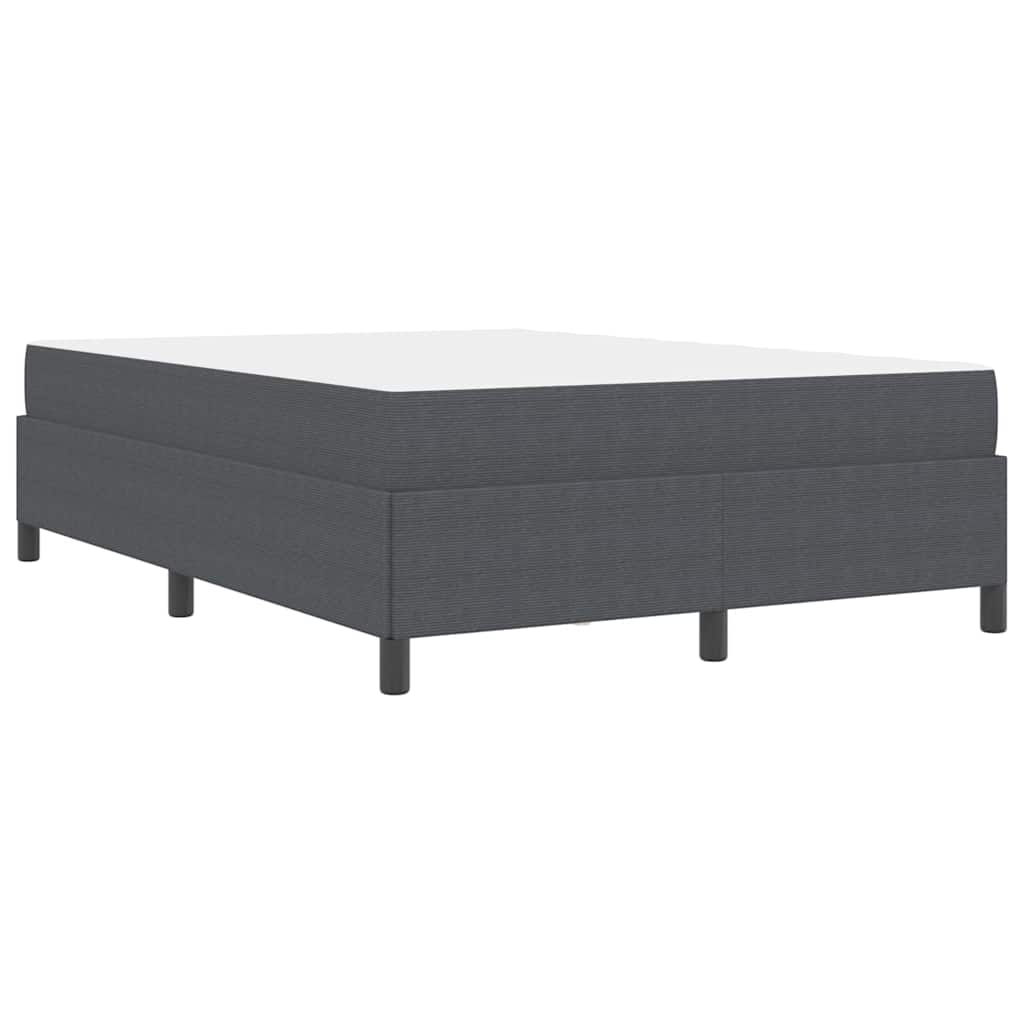 vidaXL Ramka łóżka z materacem Ciemnoszary 140 x 190 cm tkanina