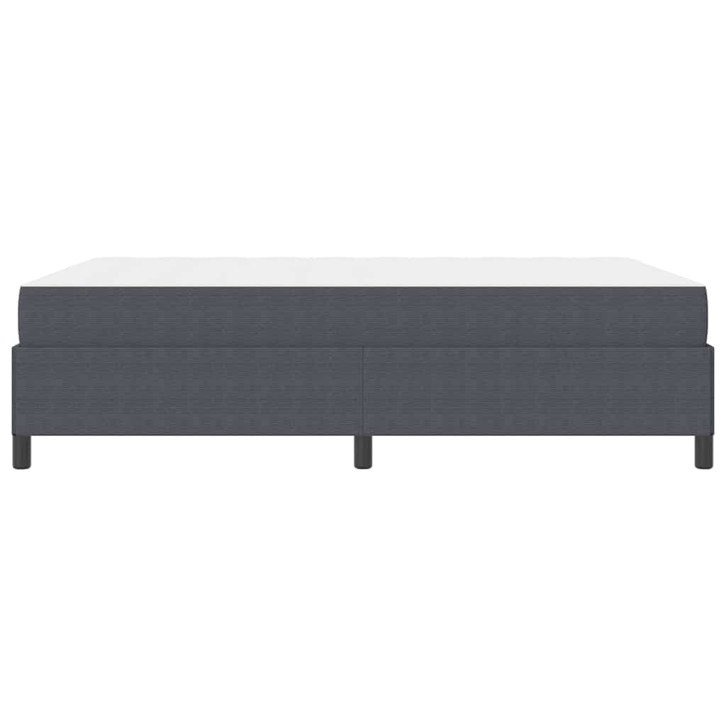 vidaXL Ramka łóżka z materacem Ciemnoszary 140 x 190 cm tkanina