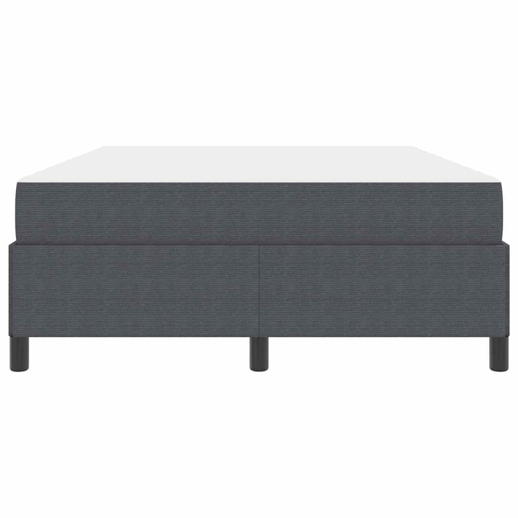 vidaXL Ramka łóżka z materacem Ciemnoszary 140 x 200 cm tkanina
