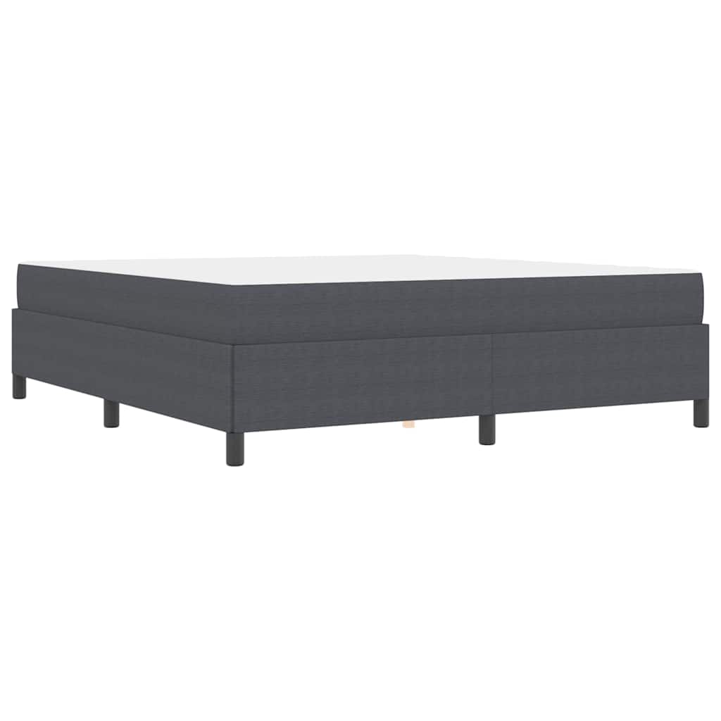 vidaXL Ramka łóżka z materacem Ciemnoszary 180 x 200 cm tkanina