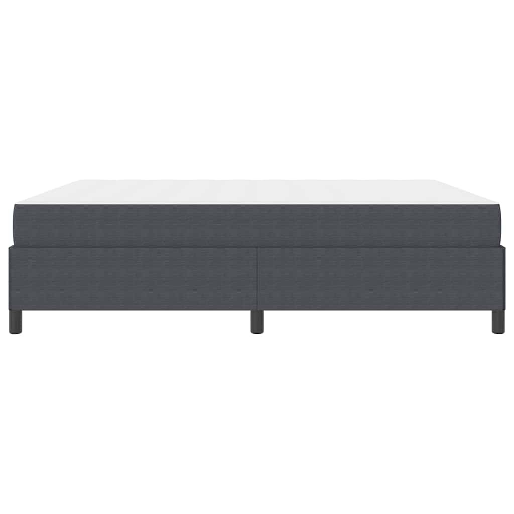vidaXL Ramka łóżka z materacem Ciemnoszary 180 x 200 cm tkanina