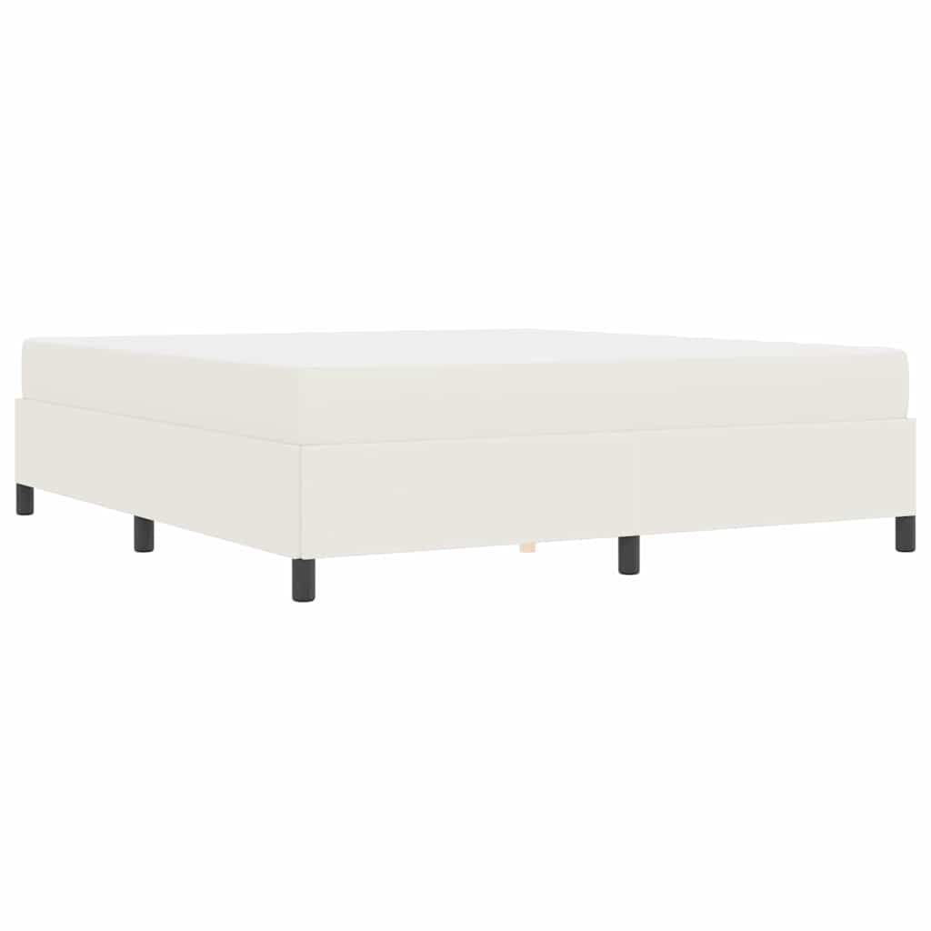 vidaXL Ramka łóżka z materacem Kremowy 180 x 200 cm tkanina