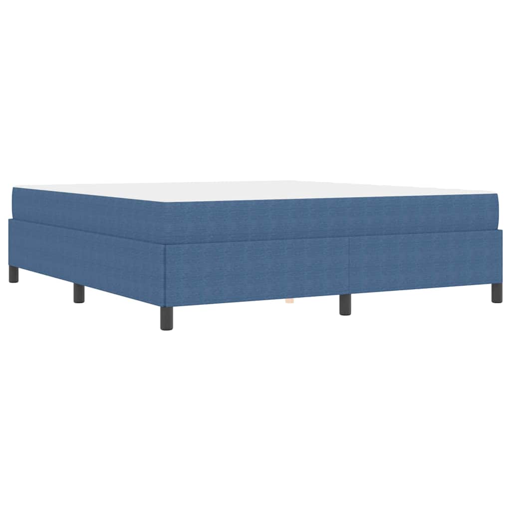 vidaXL Ramka łóżka z materacem Niebieski 180 x 200 cm tkanina