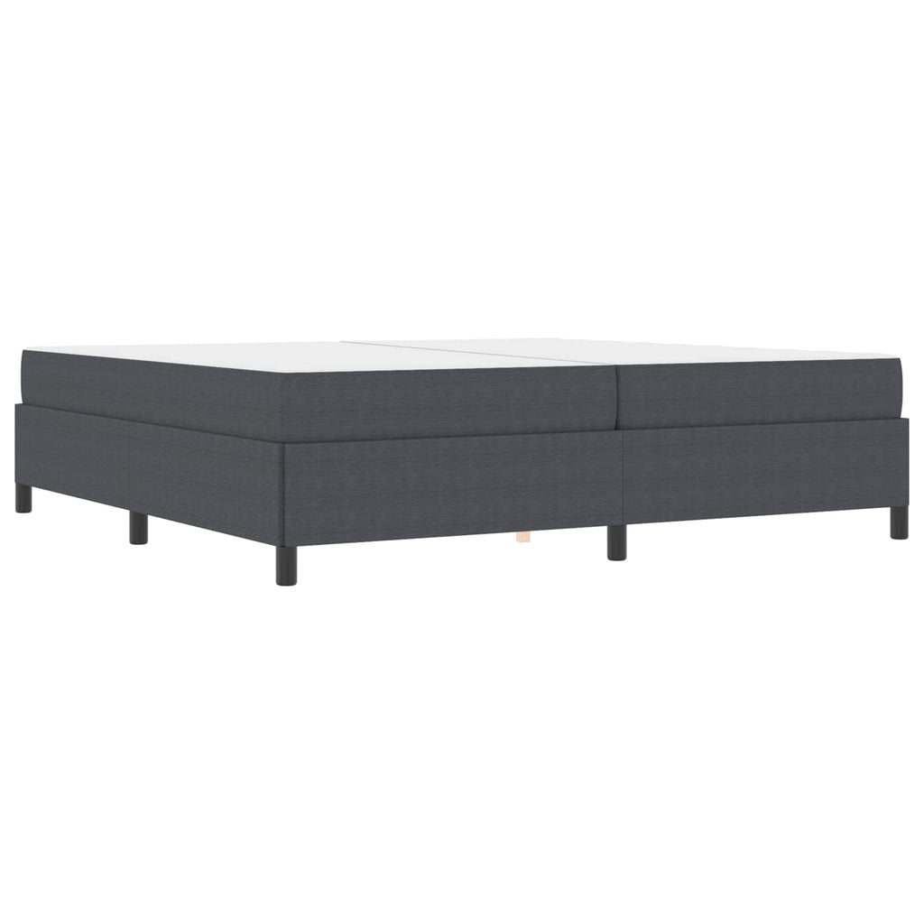 vidaXL Ramka łóżka z materacem Ciemnoszary 200 x 200 cm tkanina