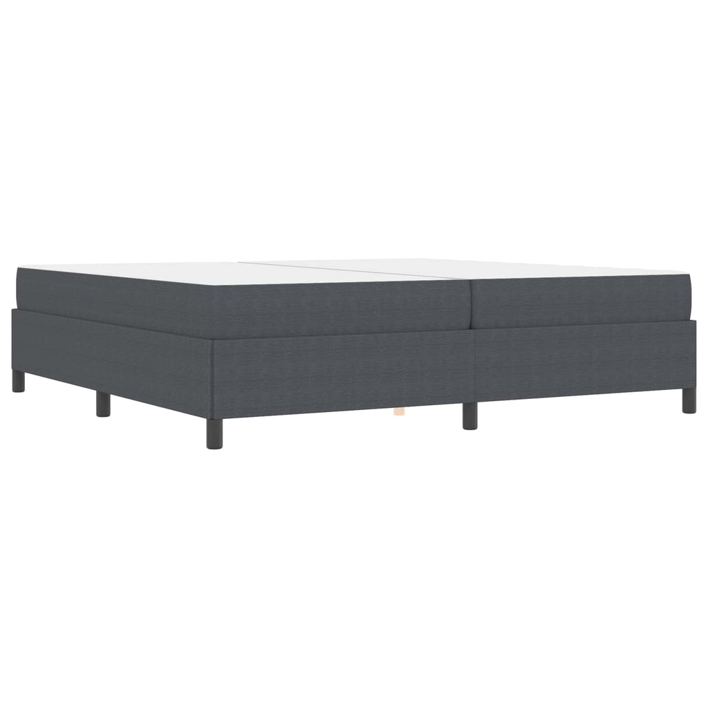 vidaXL Ramka łóżka z materacem Ciemnoszary 200 x 200 cm tkanina
