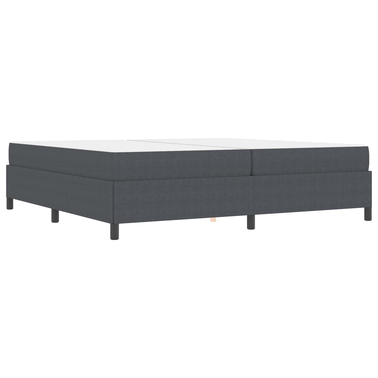 vidaXL Ramka łóżka z materacem Ciemnoszary 200 x 200 cm tkanina