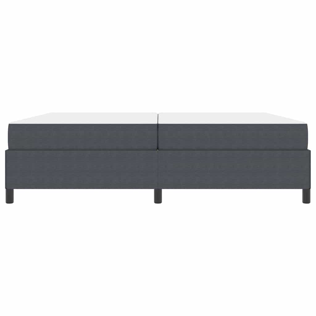 vidaXL Ramka łóżka z materacem Ciemnoszary 200 x 200 cm tkanina