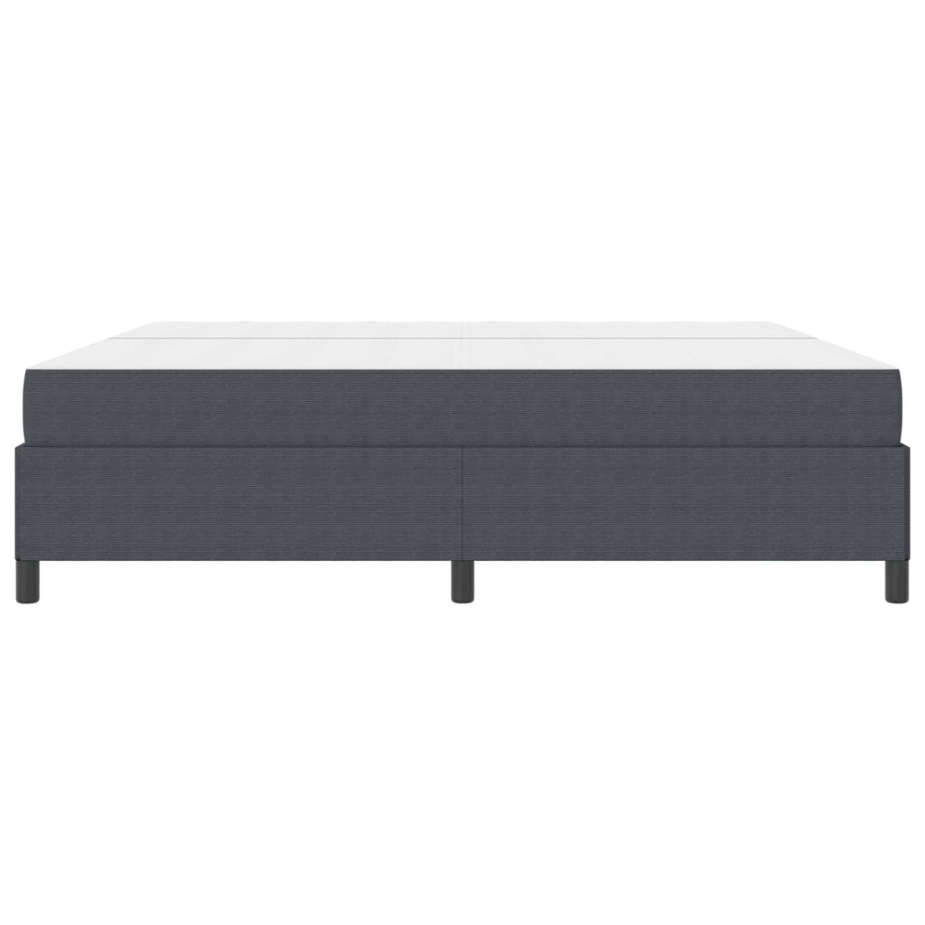 vidaXL Ramka łóżka z materacem Ciemnoszary 200 x 200 cm tkanina