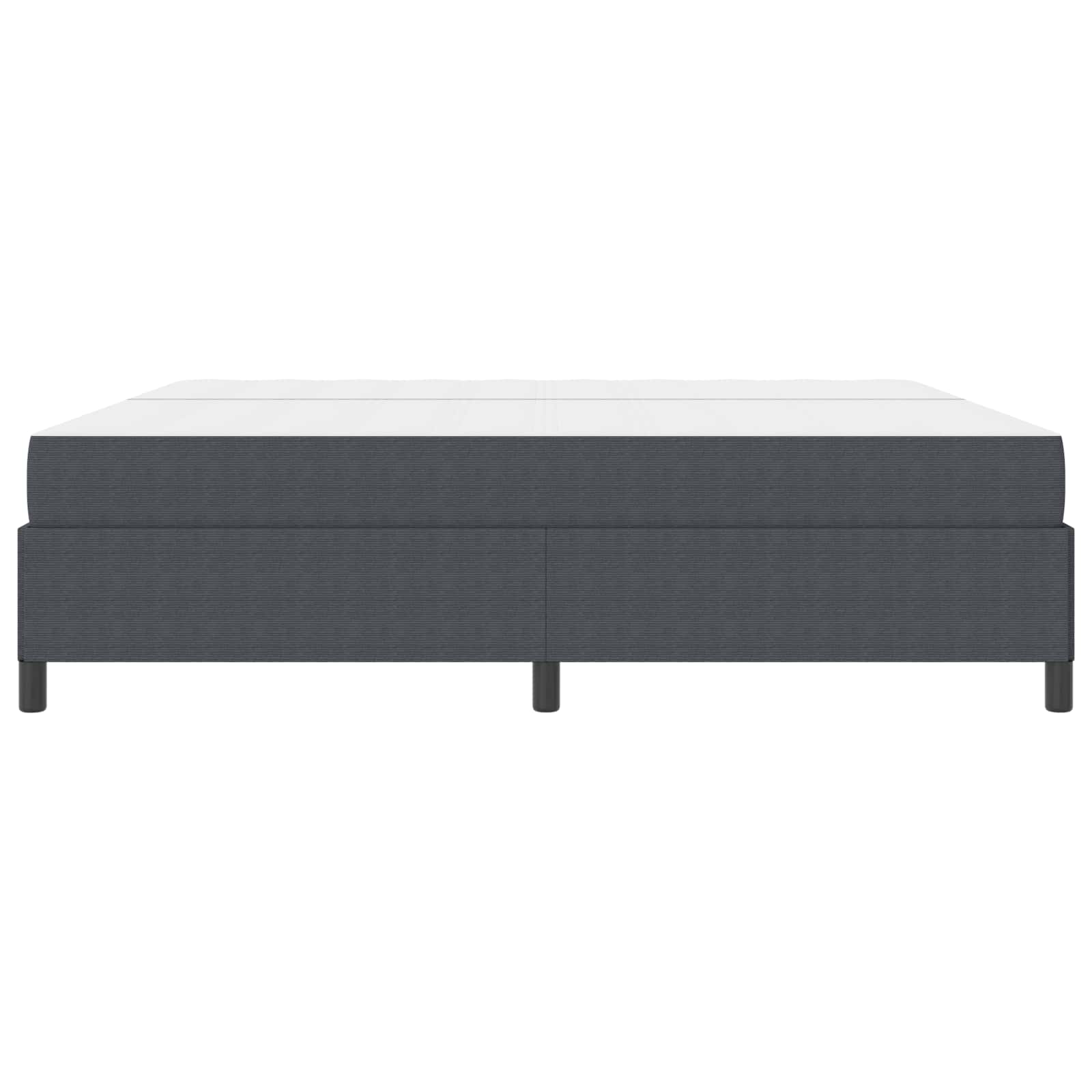 vidaXL Ramka łóżka z materacem Ciemnoszary 200 x 200 cm tkanina