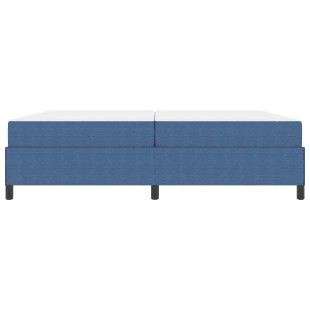 vidaXL Ramka łóżka z materacem Niebieski 200 x 200 cm tkanina