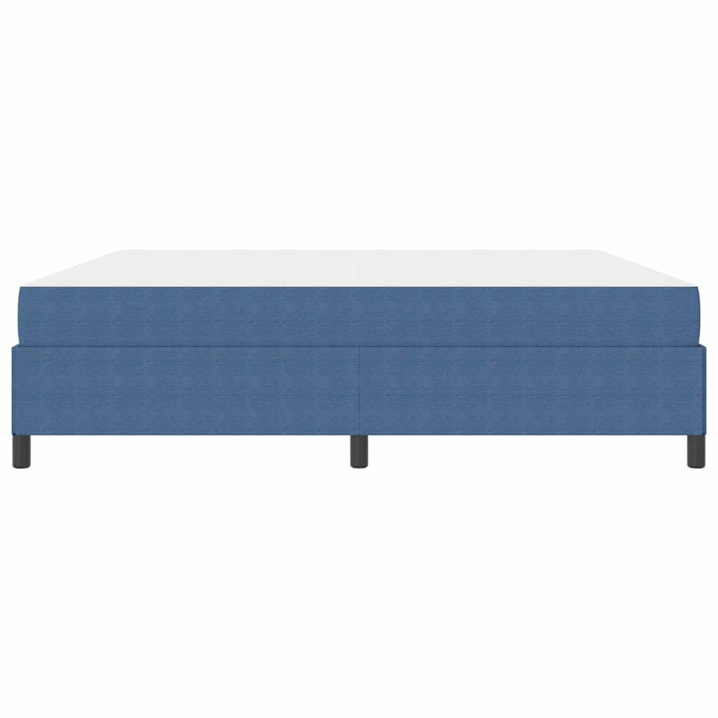 vidaXL Ramka łóżka z materacem Niebieski 200 x 200 cm tkanina