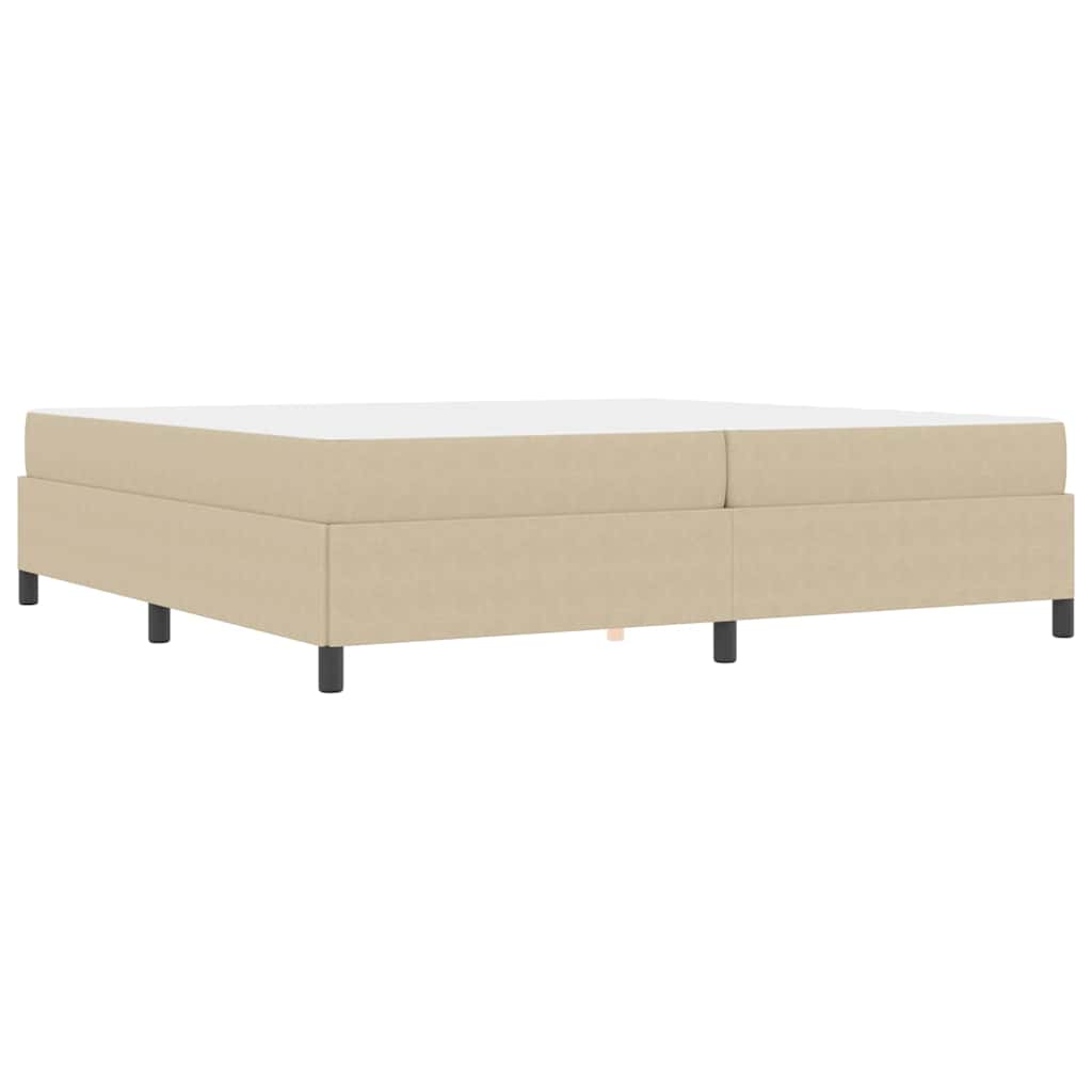 vidaXL Ramka łóżka z materacem Jasnozielony szary 200 x 200 cm tkanina