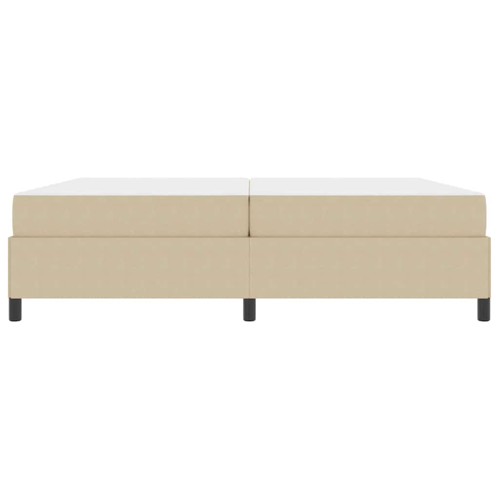 vidaXL Ramka łóżka z materacem Jasnozielony szary 200 x 200 cm tkanina