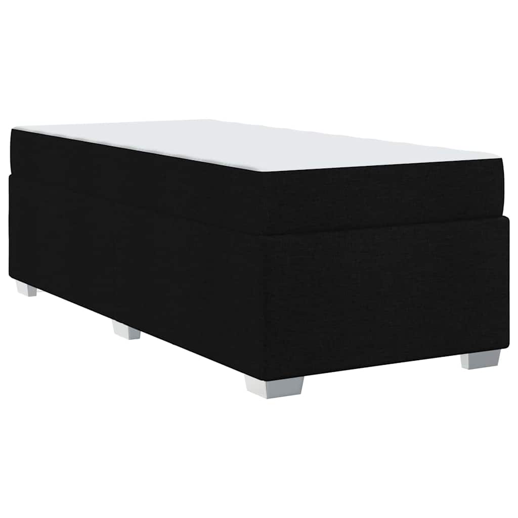 vidaXL Ramka łóżka z materacem Czarny 80 x 200 cm tkanina