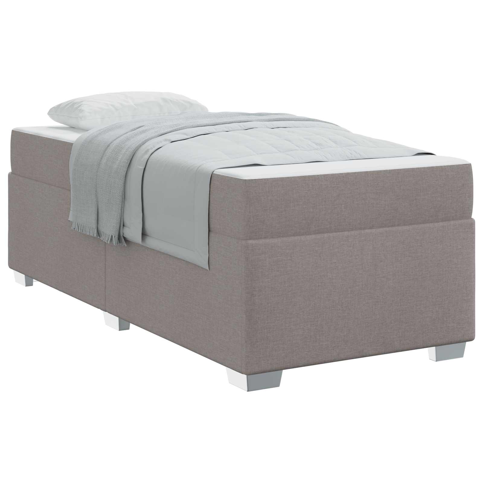 vidaXL Ramka łóżka z materacem Ciemnoszary 80 x 200 cm tkanina
