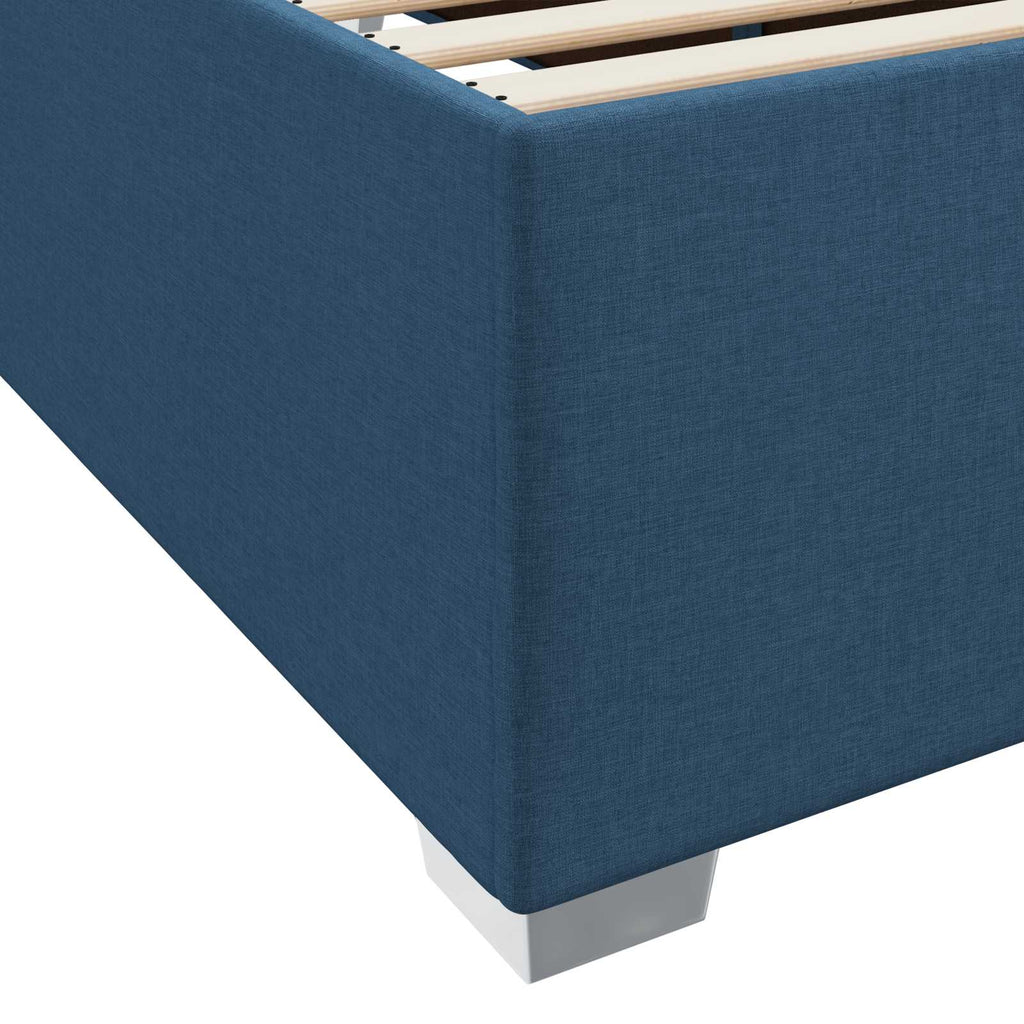 vidaXL Ramka łóżka z materacem Niebieski 80 x 200 cm tkanina