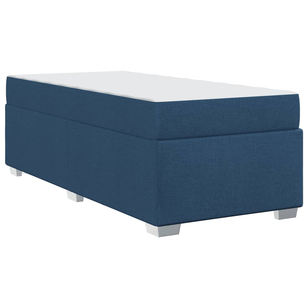 vidaXL Ramka łóżka z materacem Niebieski 80 x 200 cm tkanina