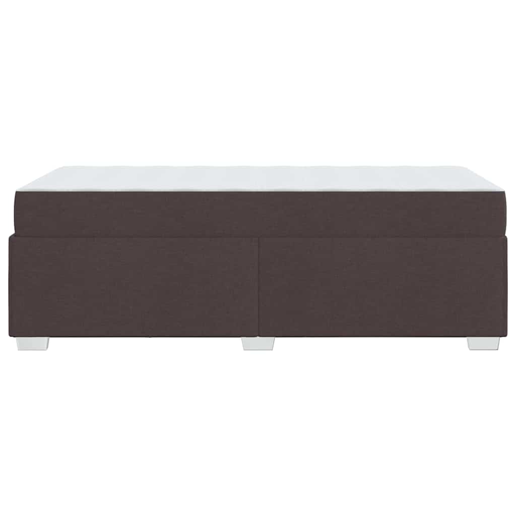 vidaXL Ramka łóżka z materacem Ciemny brąz 90 x 190 cm tkanina