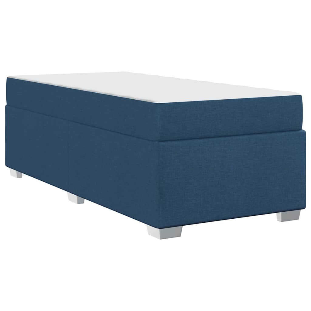 vidaXL Ramka łóżka z materacem Niebieski 90 x 190 cm tkanina