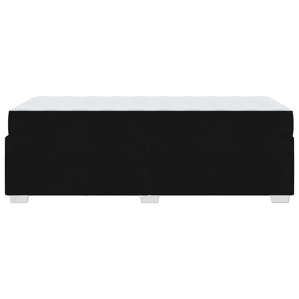 vidaXL Ramka łóżka z materacem Czarny 90 x 200 cm tkanina
