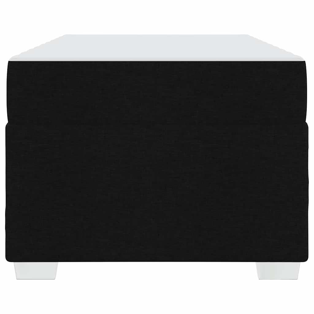 vidaXL Ramka łóżka z materacem Czarny 100 x 200 cm tkanina