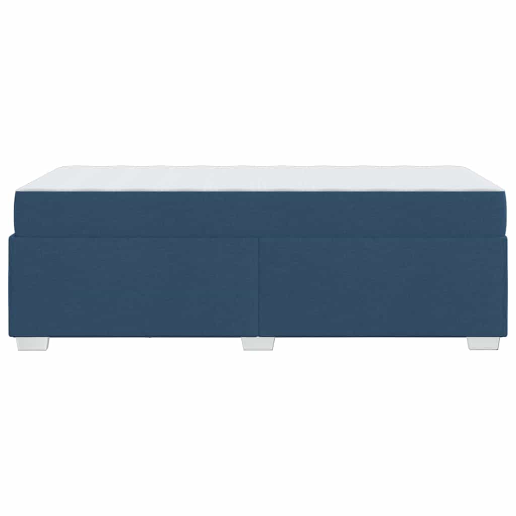 vidaXL Ramka łóżka z materacem Niebieski 100 x 200 cm tkanina