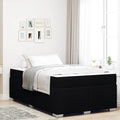 vidaXL Ramka łóżka z materacem Czarny 120 x 190 cm tkanina